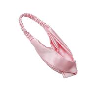 2 fasce per capelli da donna in seta artificiale, fascia per capelli con elastico, per uso quotidiano, rosa A