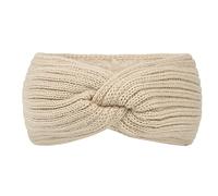 2 fasce per capelli da donna invernali, con nodi a torsione e motivo a coste, larghe fasce elastiche per capelli, per autunno e inverno, 23,5 x 11 cm, beige