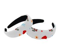 2 fasce per capelli da donna, vintage, con scritta Merry Christmas Santa Claus antiscivolo, spesse, imbottite