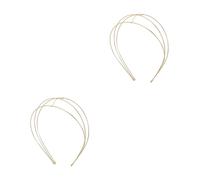 2 fasce per capelli dorate da donna - 3 strati, antiscivolo - Accessorio per