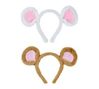 2 Fasce Per Capelli Per Topi, Graziose Fasce Per Capelli In Peluche, Copricapi Per Cosplay, Fasce Per Animali Creativi, Accessori Di Abbigliamento