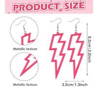 2 Fasce Per Capelli Rosa Rossa, 1 Paio Di Orecchini E 1 Collana, Accessori Moda Donna, Vecchio Stile 80 E 90, Adatto Per Vestirsi Ogni Giorno, Regali.