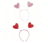 2 Fasce Per L'Amore, Copricapo Con Paillettes Per San Valentino, Accessori Per Costumi In Stile Concerto, Adatti Per La Decorazione Quotidiana, Attaccati Con Frangia Rotta.