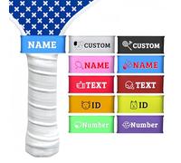 2 fasce personalizzate con nome in silicone per manici di racchette Regali fai da te con incisione laser per pickleball, racquetball e tennis