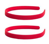 2 fasce rosse, accessori a fascia rossa, accessori per capelli rossi alla moda, fasce per capelli per ragazze, fasce in velluto per la scuola, Red Nose Day