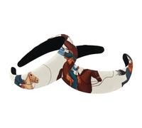 2 fasce spesse imbottite per capelli, stile retrò western, cavalli selvaggi, cowboy, vintage, in velluto, per ragazze, donne e uomini