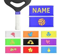 2 Fascette Personalizzate per Impugnatura da Pickleball - Adatta a Tutti i Manici Delle Racchette - Nastro Grip in Silicone per Racchetta Personalizzato con Nome - Pickleball Accessori - Blu Scuro