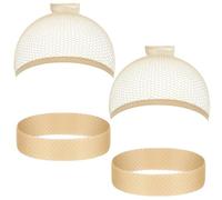 2×fascia in silicone antiscivolo + 2×retina per capelli in nylon traspirante | Porta parrucca regolabile trasparente e color carne per donne/uomini, fissa parrucche lunghe/corte tutto il giorno