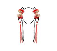 2. Fascia per capelli vintage con fiori per bambini, fascia elastica con treccia e toupee, accessori per capelli alla moda per ragazze parrucche lunghe intrecciate fascia principessa