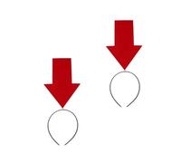 2 Fascie per Capelli a Freccia - Copricapo Decorativo per Feste, Compleanni e Halloween - Bande Elastiche con Punta Freccia per Donne, Ragazze e Bambini, per Costumi e Fotografie,Rosso