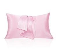 2 federe in raso, per capelli e pelle, simili a quelle in seta, con chiusura a busta, per dormire, regali per donne e uomini (50,8 x 76,2 cm, queen size, rosa)