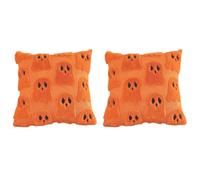 2 federe per cuscini di Halloween, 45 x 45 cm, 2 federe ricamate per divano, casa, camera da letto, decorazioni per interni di Halloween (C)