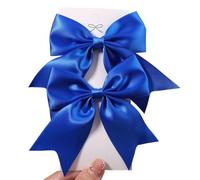 2 fermagli for capelli con fiocchi in nastro di colore solido adorabili for forcine, mollette, accessori for fatti a mano Per Cheerleaders(Color 4)