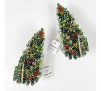 2 fermagli per capelli a forma di albero di Natale, 11,4 cm, in acrilico, grandi, per lo styling a tema natalizio, per donne e ragazze (verde albero)