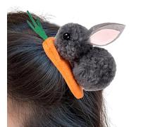 2 fermagli per capelli a forma di coniglio, clip per capelli pasquali per ragazze, per capelli pasquali, carote che mangiano coniglietto per donne