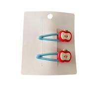 2 fermagli per capelli, a forma di frutta colorata, dolce, bella, graziosa, fatta a mano, accessorio per capelli Apple