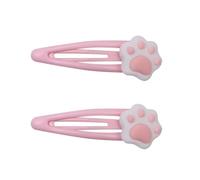 2 fermagli per capelli a forma di gatto, rosa, da donna, a forma di gatto, a scatto, in metallo, per un design unico