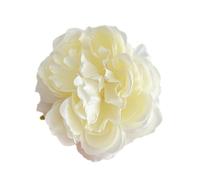 2 fermagli per capelli a forma di petali di rosa, con fiori artificiali, forcine per capelli con becco d'anatra, clip per capelli per donne e ragazze e ragazze, colore bianco
