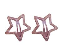2 fermagli per capelli a forma di stella per ragazze scintillanti forcine accessori per acconciature arrosto pittura per capelli set per bambini accessori per capelli per bambini