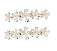 2 fermagli per capelli con fiore dorato e opale scintillanti, per matrimonio, San Valentino, matrimonio, ballo, fidanzamento, compleanno, accessori decorativi per donne e ragazze, per capelli spessi e