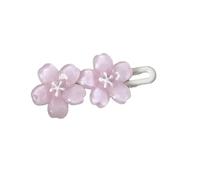 2 fermagli per capelli con fiori di ciliegio, graziosi fermagli per capelli per ragazze, con frangia laterale Y2K, accessori per capelli con fiori freschi (A, 2 pezzi, rosa)