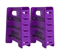 2 fermagli per capelli con scritta "Caution Overstimulated", con segno di avvicinamento Donot, divertenti fermagli per capelli di avvertimento, forte tenuta, per donne e ragazze, 11 cm, antiscivolo