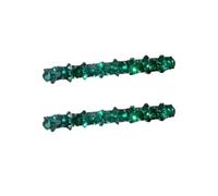 2 fermagli per capelli con strass verdi lucidi, forcine per capelli, forcine a coccodrillo a becco d'anatra, forcine per capelli da donna, accessori per capelli da sposa