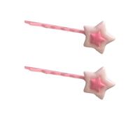 2 fermagli per capelli con una sola parola per ragazze, color crema, a forma di stella, per adolescenti