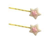 2 fermagli per capelli con una sola parola per ragazze, color crema, a forma di stella, per adolescenti