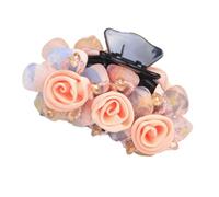 2 fermagli per capelli da donna, clip antiscivolo per capelli, clip per capelli francesi con perle di cristallo, accessorio per acconciature spesse sottili, champagne