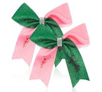 2 fermagli per capelli da strega da donna, graziosi fiocchi per capelli rosa e verdi, accessori a tema strega per Halloween, decorazioni per feste di compleanno, regalo divertente per i fan delle