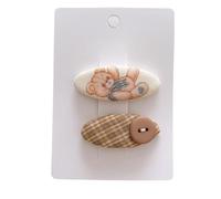 2 fermagli per capelli fatti a mano, dolci e carini, mini fermagli per capelli con bottone