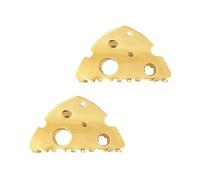 2 fermagli per capelli gialli alla moda a forma di squalo cavo con clip carine in acetato di formaggio Y2k per feste, clip e fermagli per capelli