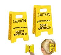 2 fermagli per capelli grandi, ostimolati Caution Sign Hair Clips, divertenti fermagli gialli per capelli spessi, idea regalo per donne e colleghi per tutti i giorni e le feste (giallo)