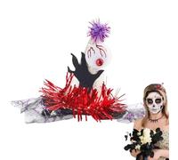2 fermagli per capelli horror - fermagli per capelli di Halloween, graziose mollette glitterate in stile cartone animato, fermagli in garza animale, clip per feste horror, forcine antiscivolo per