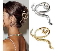 2 fermagli per capelli in metallo color oro argento clip per capelli di medie dimensioni squalo mascella clip antiscivolo carino accessori per capelli in lega clip per capelli alla moda per donne