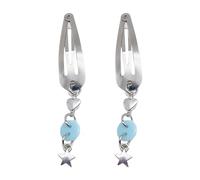 2 fermagli per capelli in metallo con ciondolo a forma di molla, per ragazze, per scattare foto e viaggiare, colori multipli