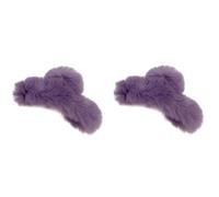 2 fermagli per capelli in pelliccia sintetica, di grandi dimensioni, alla moda, per una tenuta forte e alla moda, per l'inverno