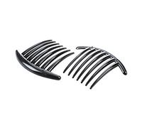2 fermagli per capelli, in plastica, da donna, colore nero