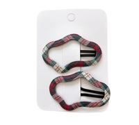 2 fermagli per capelli in tessuto, clip per capelli a forma di nuvola rossa e verde, accessorio per capelli per ragazze nuvole A