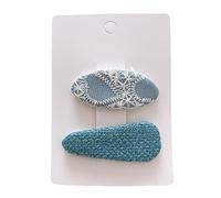 2 fermagli per capelli in tessuto, dolce e carino blu denim mini accessorio per capelli fatti a mano blu C