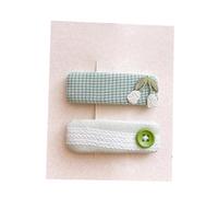 2 fermagli per capelli in tessuto, dolci e carini a forma di frutta, mini accessori per capelli fatti a mano, colore verde