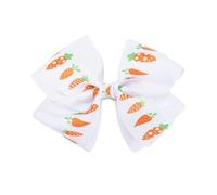 2 fermagli per capelli in tessuto, fermagli per capelli pasquali a forma di coniglietto, carote, dolci e carine, fatti a mano, a forma di carota