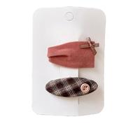 2 fermagli per capelli in tessuto, fiocco rosa, carino fermaglio per capelli, accessorio per capelli rosa C