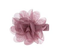 2 fermagli per capelli in tessuto, fiori in chiffon, fatti a mano, clip laterali viola taro