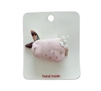 2 fermagli per capelli in tessuto, tridimensionali, dolci e carini, fatti a mano, mini fermagli per capelli a forma di coniglio