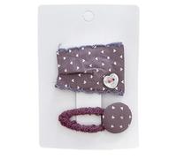 2 fermagli per capelli in tessuto, viola dolce e carino, mini clip per capelli fatti a mano con frangia pulsante Love