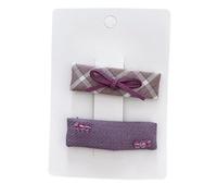 2 fermagli per capelli in tessuto, viola dolce e carino, mini clip per capelli fatti a mano con frangia quadrata