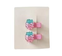 2 fermagli per capelli, mini fermagli per capelli a forma di fiore di frutta rosa, accessorio per capelli alla fragola