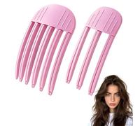 2 fermagli per capelli voluminosi per frangia soffice e corona alta, pettini modellanti al vento, bigodini per radici senza traccia, look voluminoso naturale (rosa, 2 pezzi)